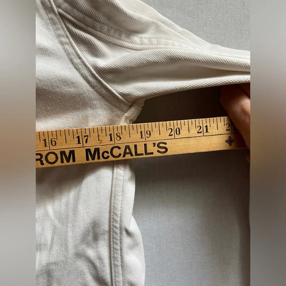 Sunday Best Aritzia cotton white denim jean oversized jacket  Sz XS - Picture 9 of 9